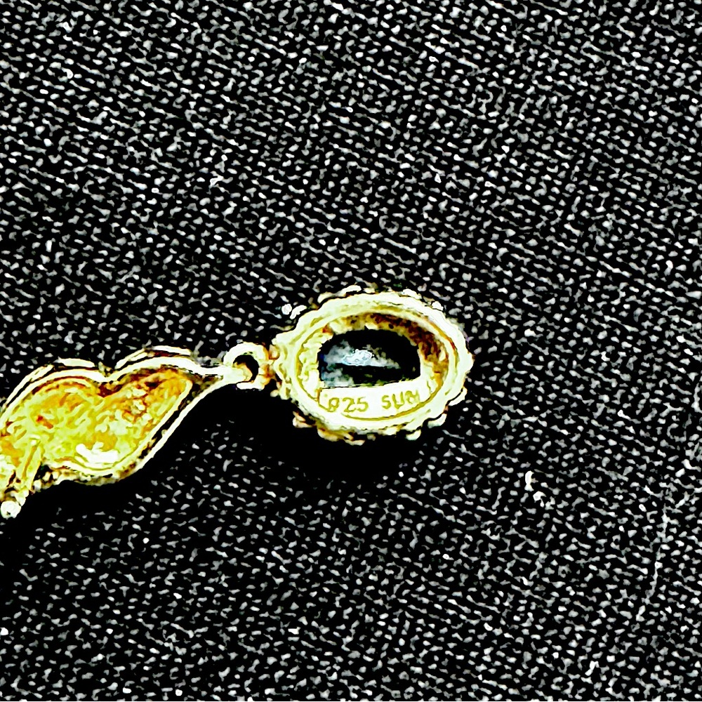 Matching set of earrings and necklace blue topaz 14 karat gold
